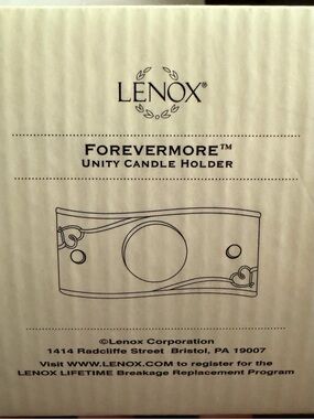 Lenox Ivory Ceramic Candle Holders with Heart Motif